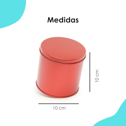 Lata Redonda Alta Vermelha 10x10