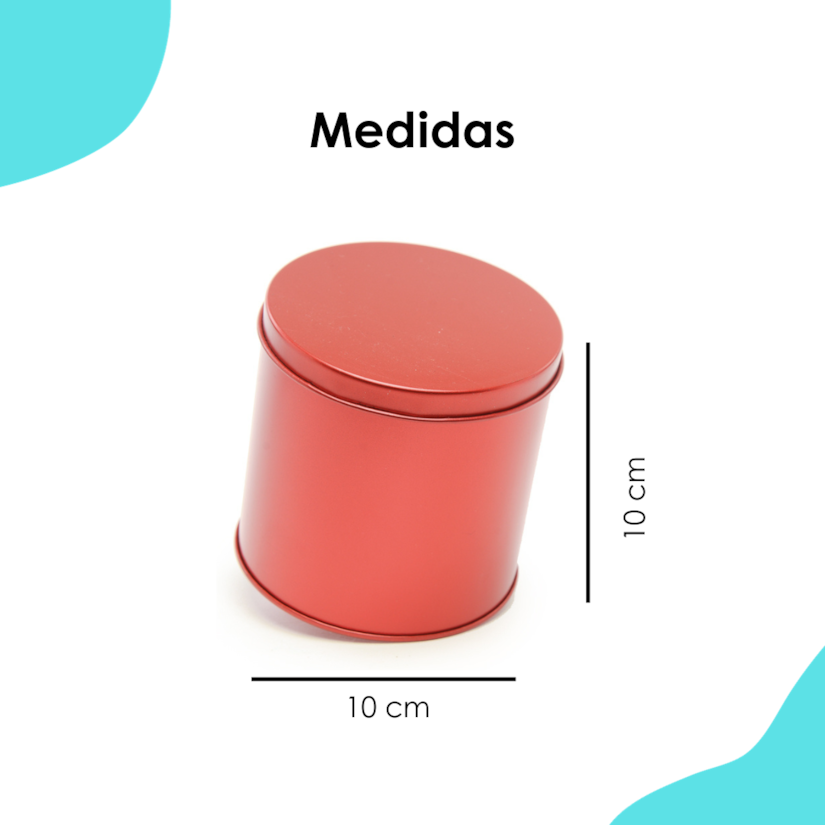 Lata Redonda Alta Vermelha 10x10