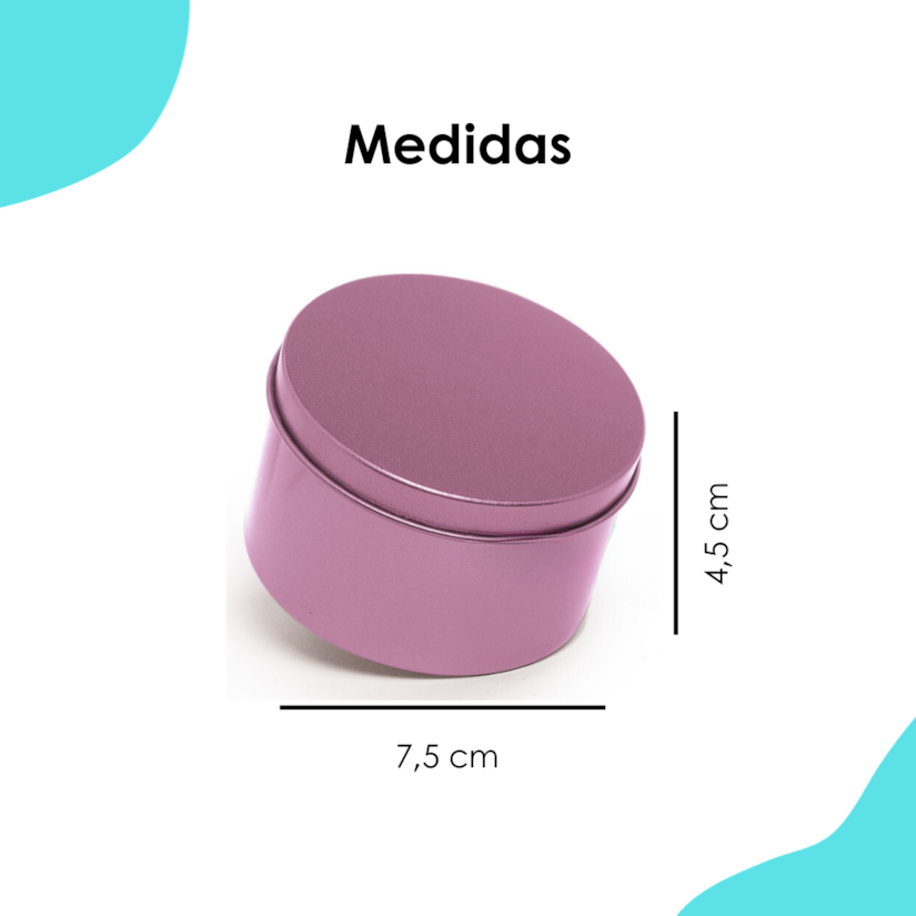 Lata Redonda Lilás 7,5x4