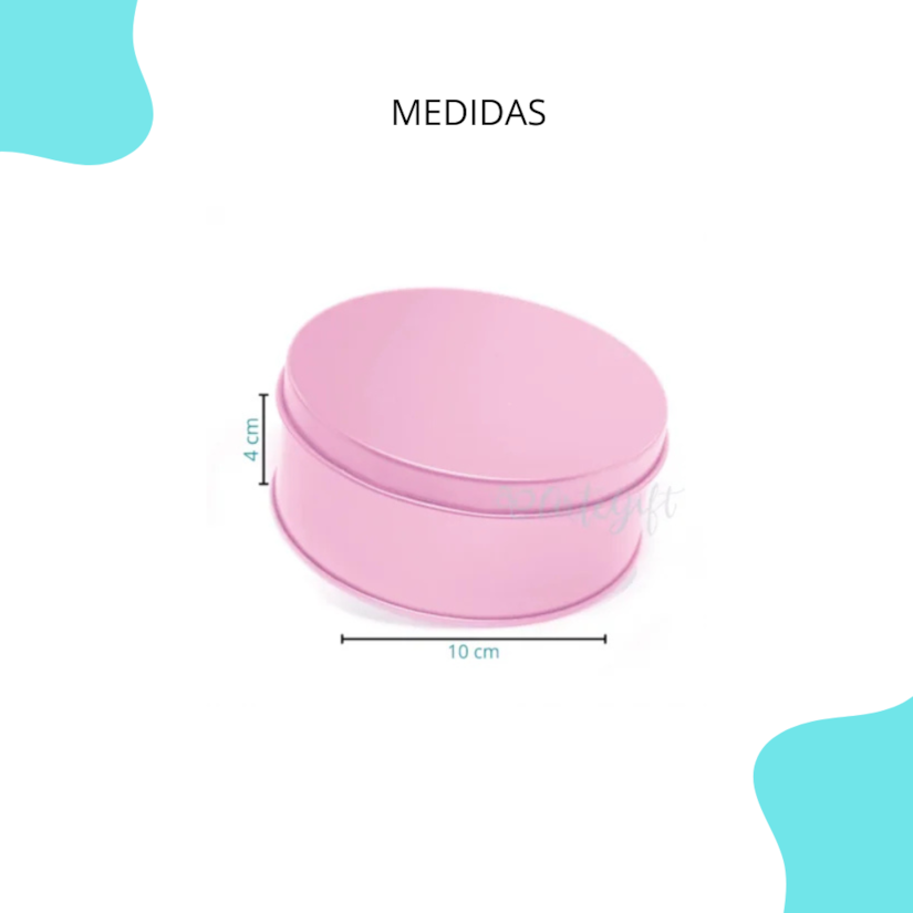 Lata Redonda Rosa 10x4