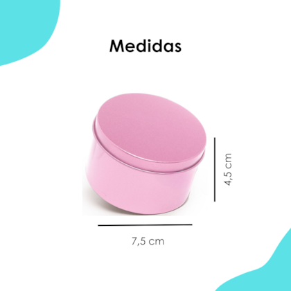 Lata Redonda Rosa 7,5x4