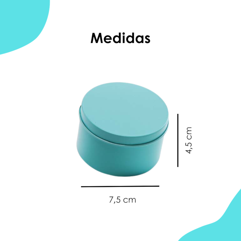 Lata Redonda Tiffany 7,5x4CM