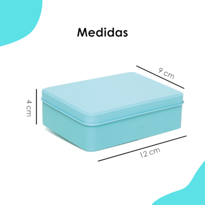 Lata Retangular Tiffany  12x9x4