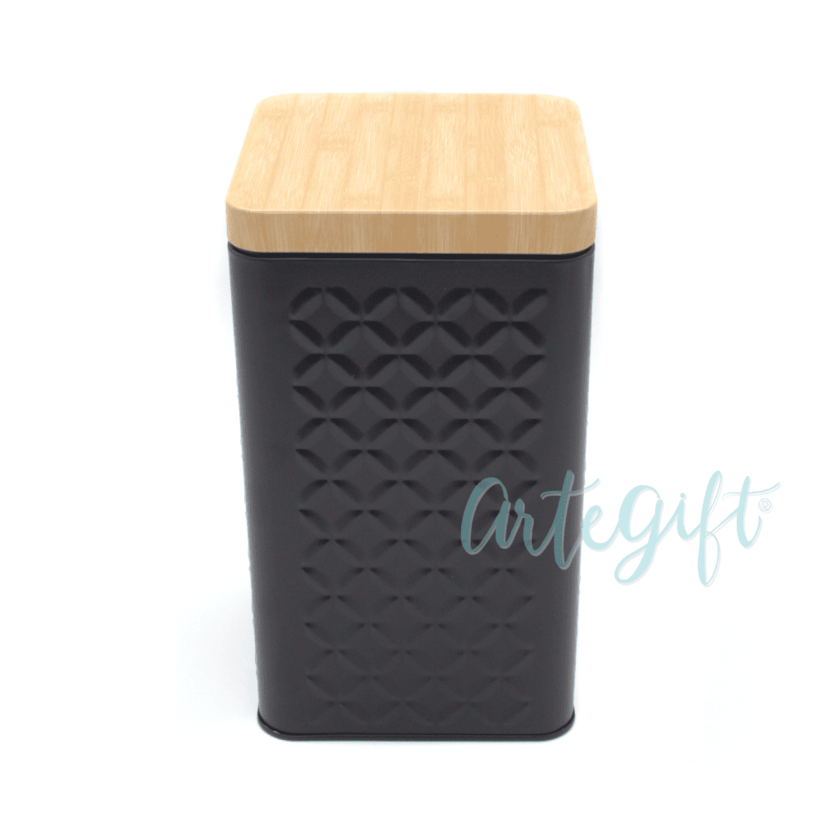 Lata Square Texturizada Preta