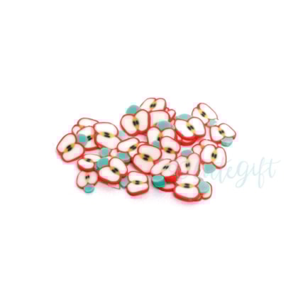 Maçã Fimo Fatiado Pacote 10 Gramas