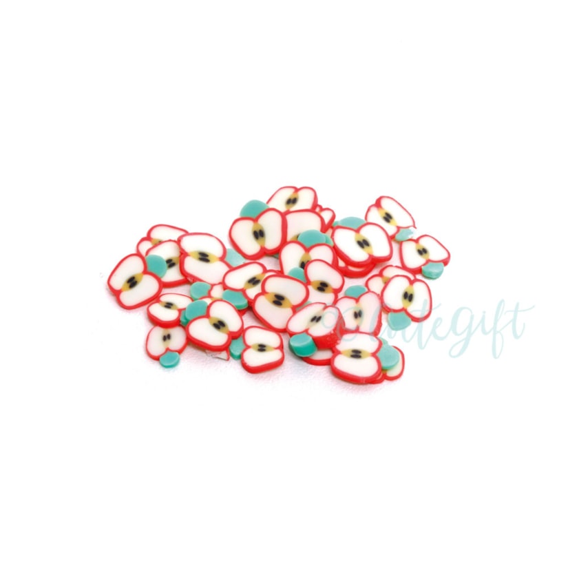 Maçã Fimo Fatiado Pacote 10 Gramas