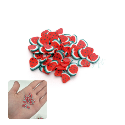 Melancia Fimo Fatiado Pacote 10 Gramas