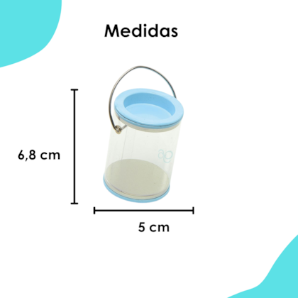 Mini Balde Acetato Azul