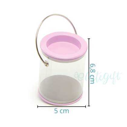 Mini Balde Acetato Rosa