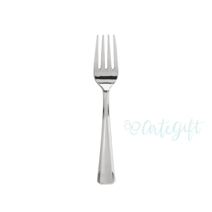 Mini Garfo Plástico Prata