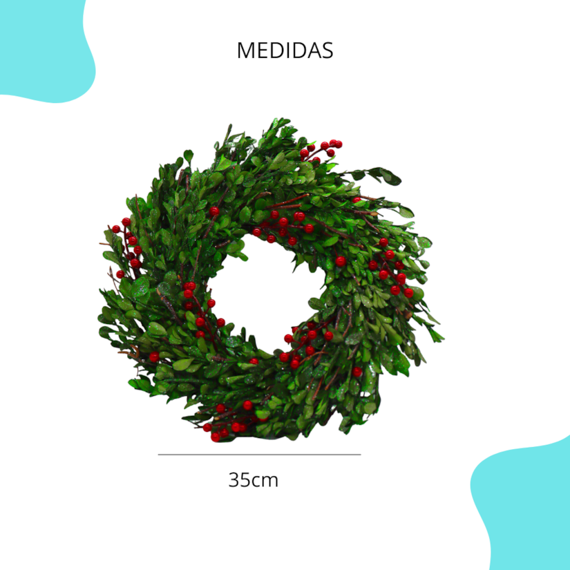 Natal - Guirlanda Azevinho 35CM