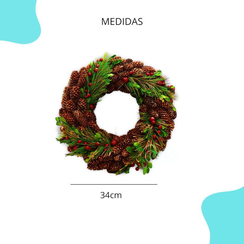 Natal - Guirlanda Berries 34CM