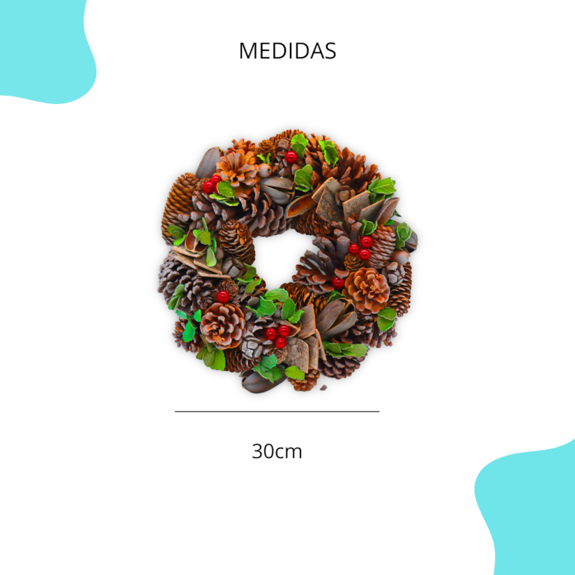 Natal - Guirlanda Pinha 30CM