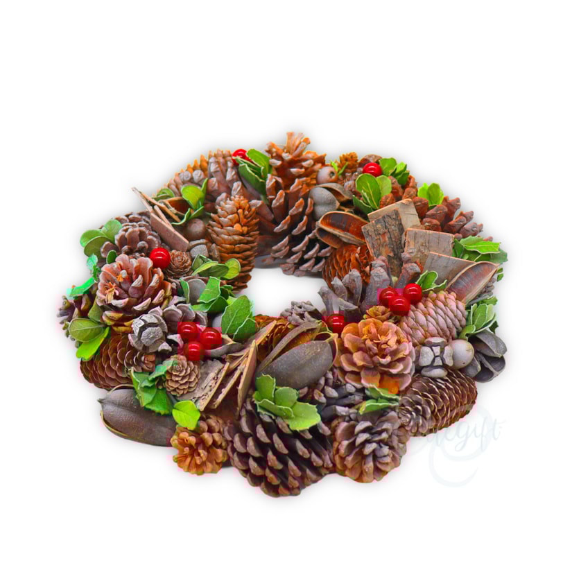 Natal - Guirlanda Pinha 30CM