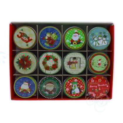 Natal - Lata Redonda Mix - 12 unidades