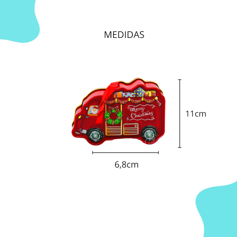 Natal - Pingente Mini Bus Vermelho