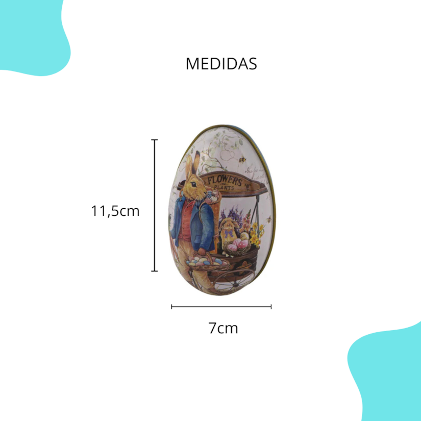 OVO METAL M - COELHO FLORISTA