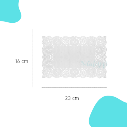 Papel Rendado Retangular 16X23CM