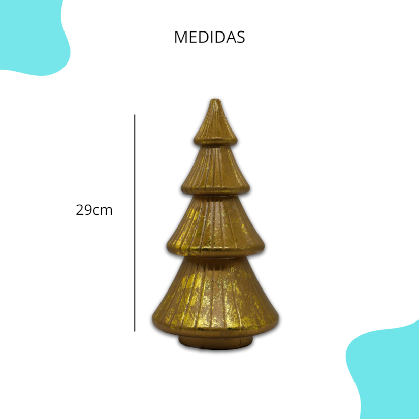 Pinheiro Natal Dourado 29CM