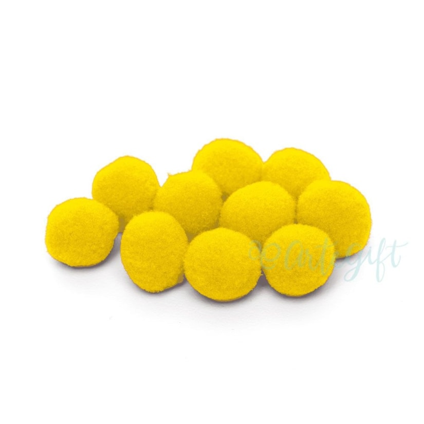 Pompom Amarelo N. 3 Pacote 100 Unidades