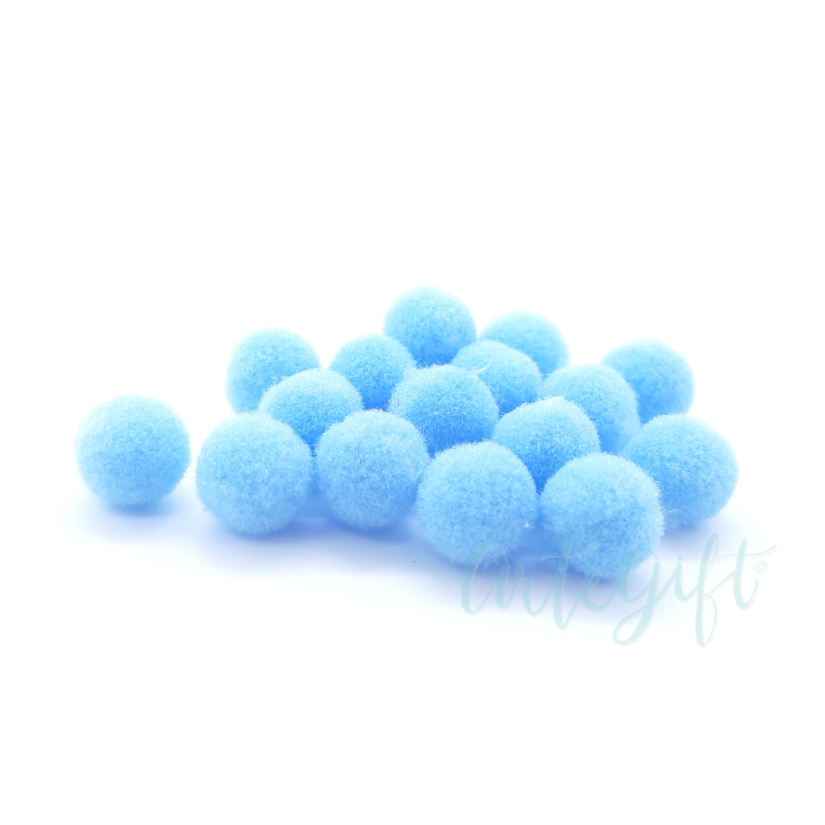 POMPOM N.1 AZUL CÉU- PACOTE COM 100 UNIDADES