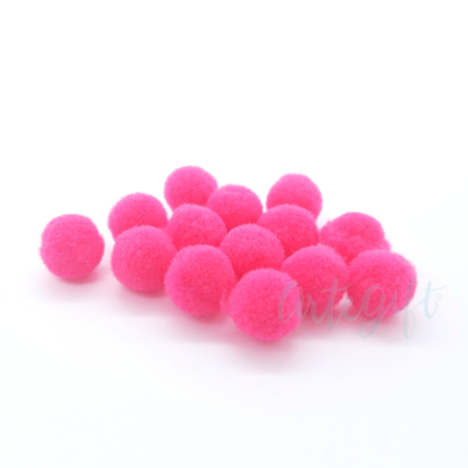 POMPOM N.1 - PACOTE COM 100 UNIDADES Cor:Rosa Pink Neon