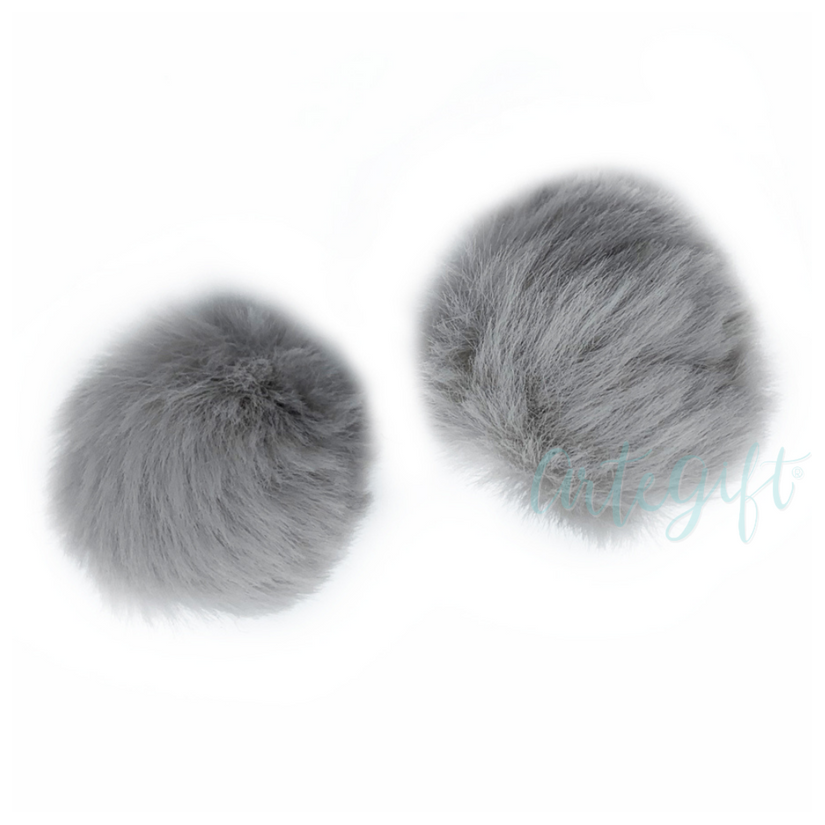 Pompom Pêlo Cinza N. 4 Pacote 5 Unidades