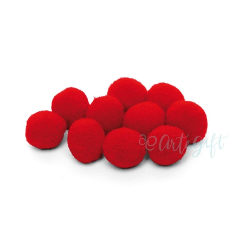 Pompom Vermelho N. 2 Pacote 100 Unidades