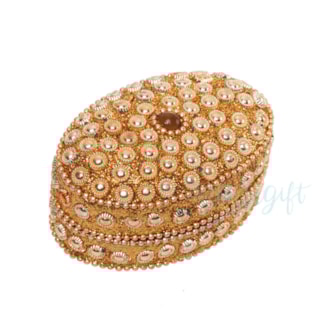 Porta Joia Oval Grande Ouro