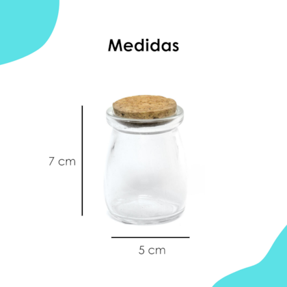Pote de Vidro 100 ML Tampa Rolha