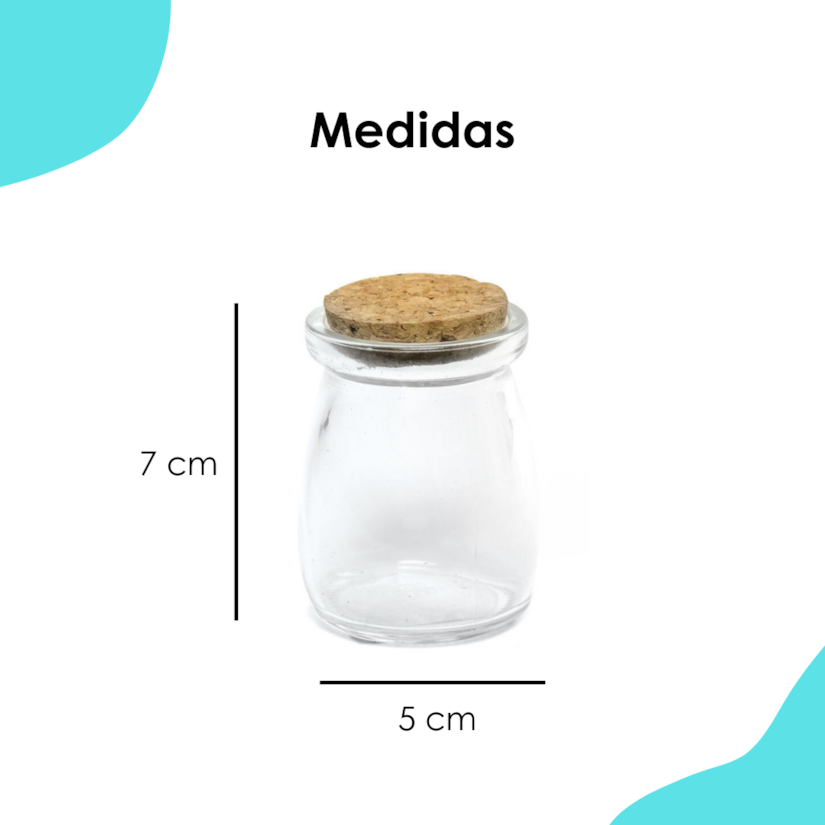 Pote de Vidro 100 ML Tampa Rolha