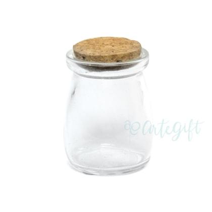 Pote de Vidro 100 ML Tampa Rolha