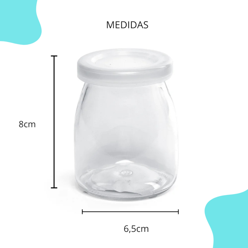 Pote De Vidro 150ML Tampa Plástica