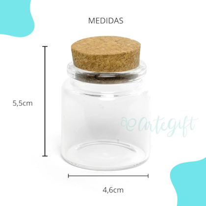 Pote De Vidro 50ML Com Rolha