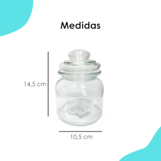 Pote De Vidro Clear 600Ml. Tampa Hermética