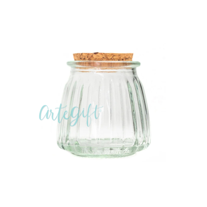 Pote de Vidro Listrinha Rolha 100 ML