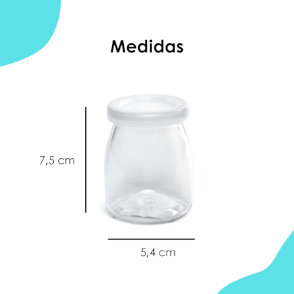 Pote de Vidro Tampa Plástica 100 ML