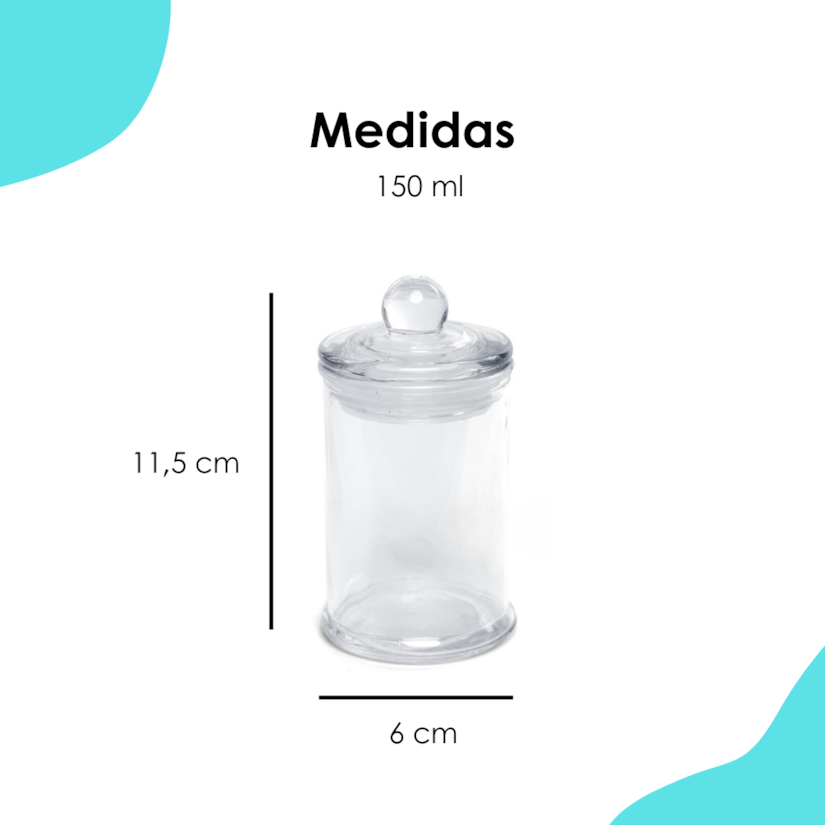 Pote Hermético 150ML Tampa Bolinha