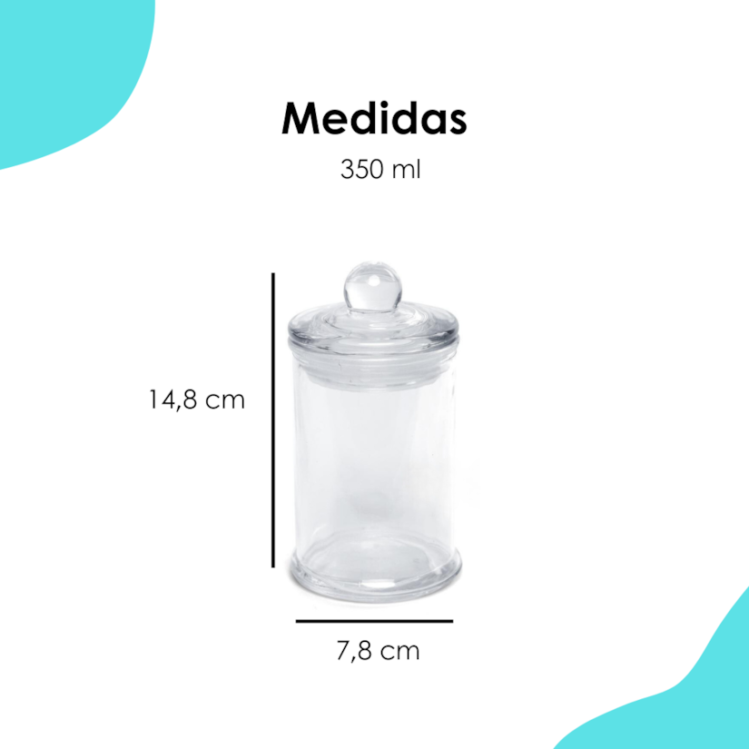 Pote Hermético 350ML Tampa Bolinha