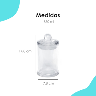 Pote Hermético 350ML Tampa Bolinha
