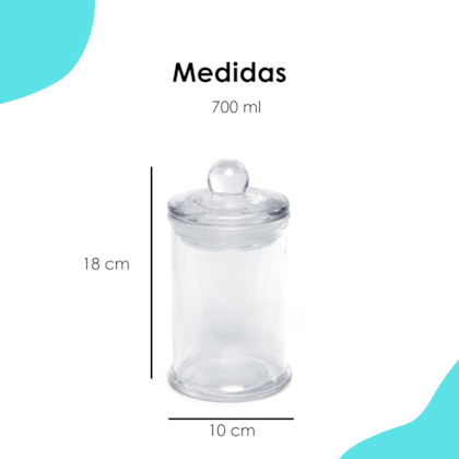 Pote Hermético 700Ml. Tampa Bolinha