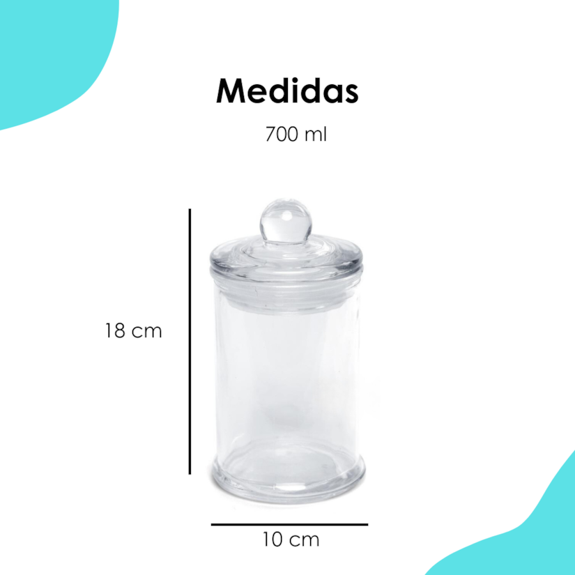 Pote Hermético 700Ml. Tampa Bolinha