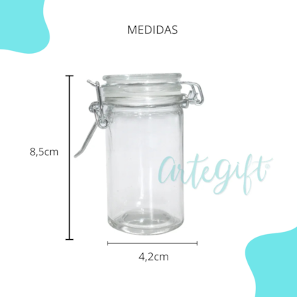 Pote Hermético 80ML Com Trava Metal