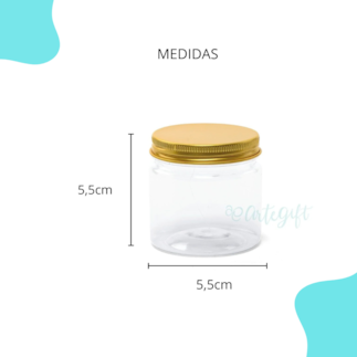 Pote PET 100ML Tampa Ouro
