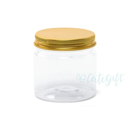 Pote PET 100ML Tampa Ouro