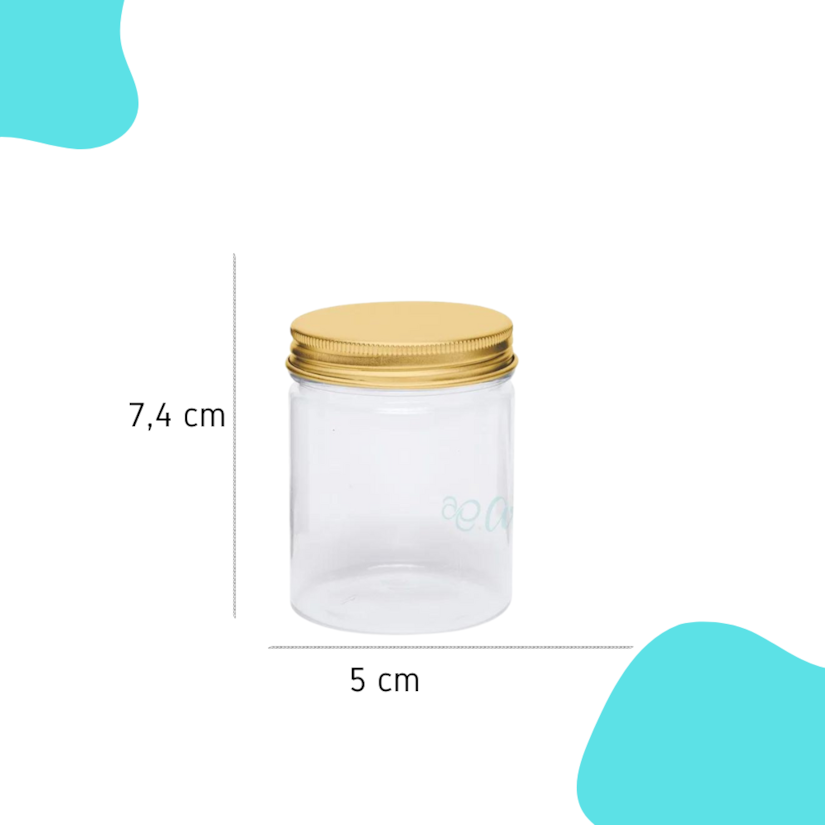 Pote PET 150ML Tampa Ouro