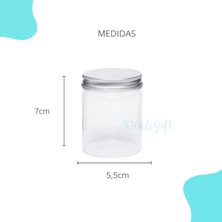 Pote Pet 150ML Tampa Prata