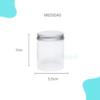 Pote PET 150ML Tampa Prata