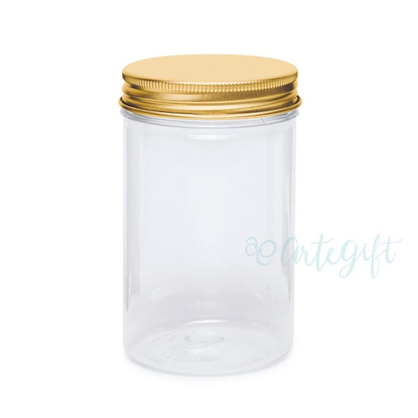 Pote PET 180ML Tampa Ouro