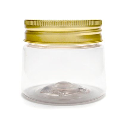Pote PET Cônico 150ML Tampa Ouro